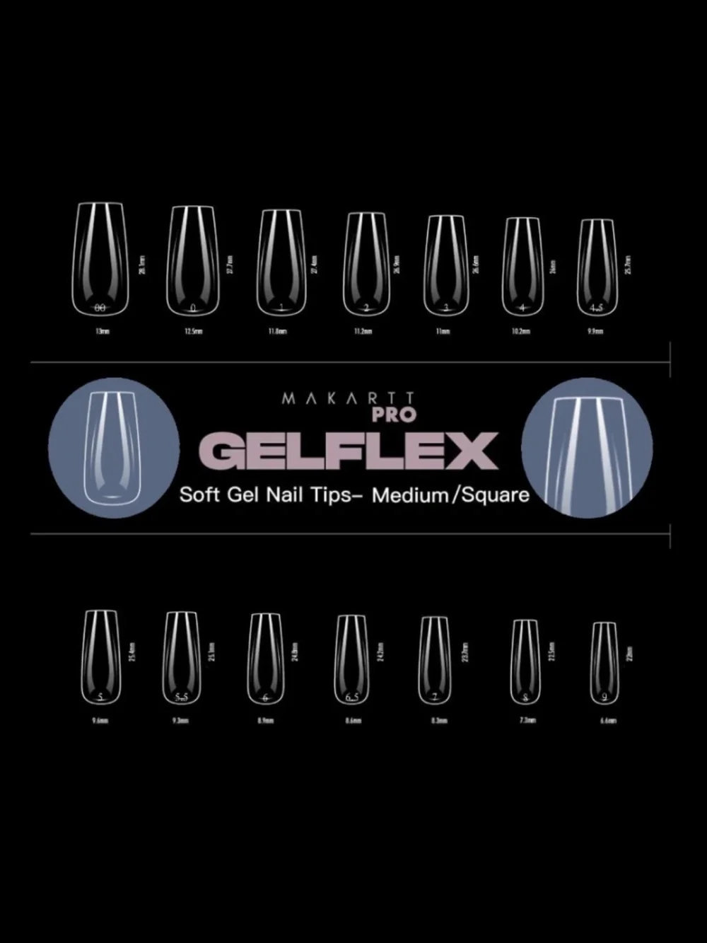 Makartt Pro Gelflex Medium Square Press On Nail